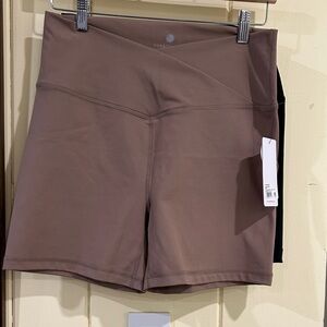 Yogalicious Women's 2-Pack Brown and Black Athletic Shorts